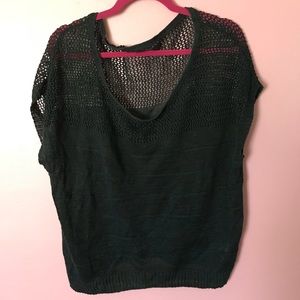 Black Short Sleeve Sweater